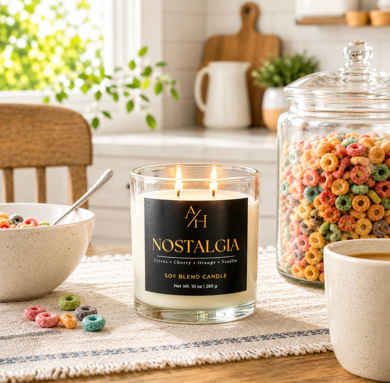 Nostalgia Hand-Poured Soy Blend Candle – Sweet Citrus & Vanilla