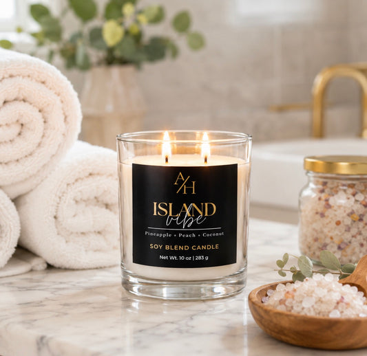 Island Vibe Tropical Hand-Poured Scented Soy Candle