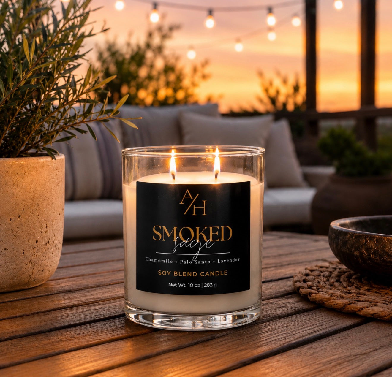 Smoked Sage Hand-Poured Soy Blend Candle