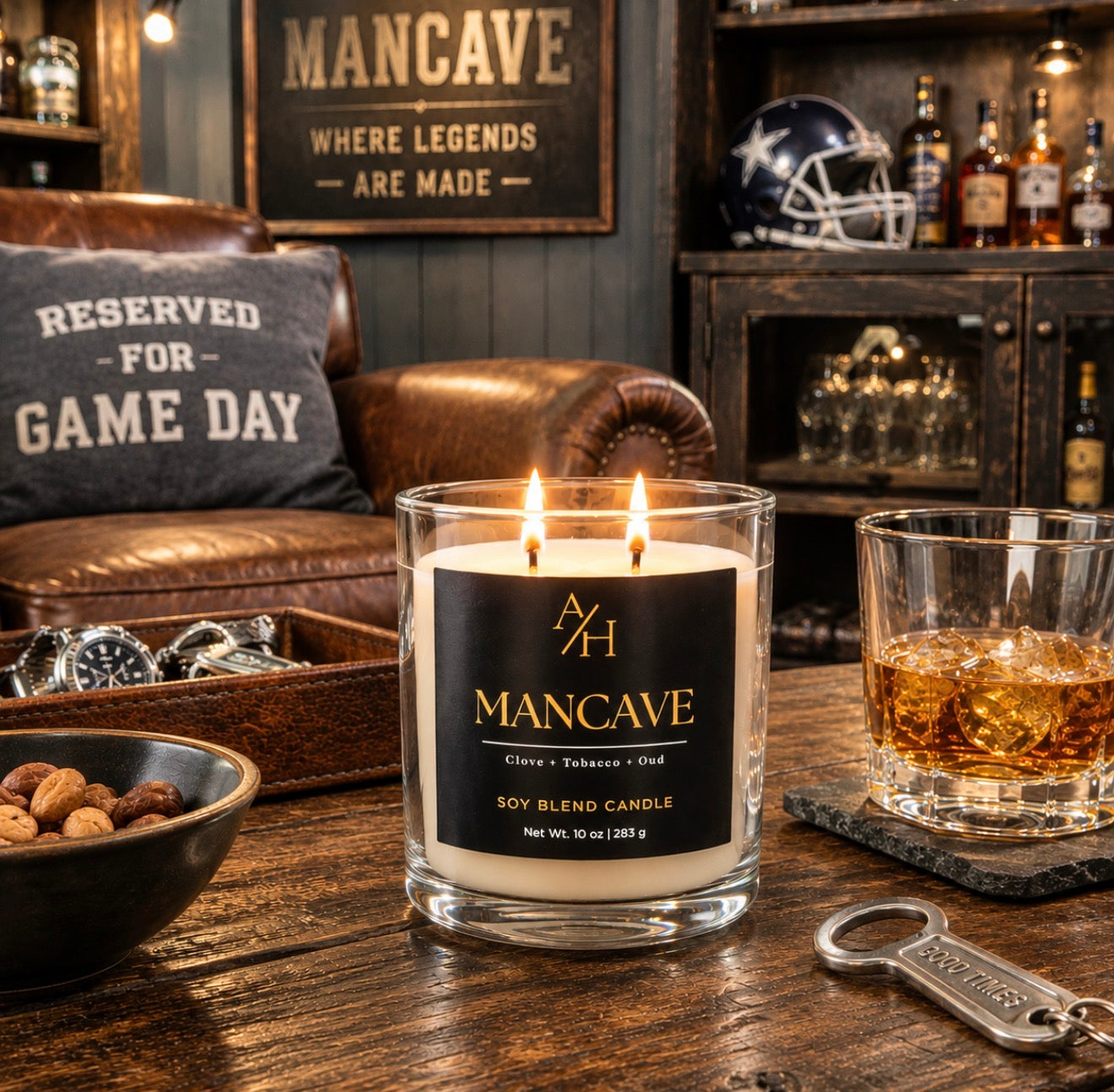 Mancave Soy Blend Hand-Poured Candle